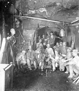 Miners having their 'crib'