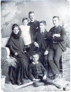 Sarah Mincham and family .