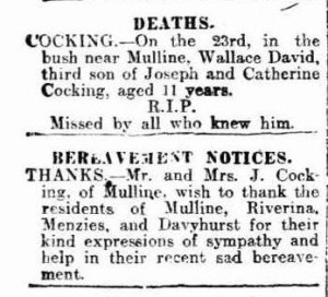 Death and Notice Berevement