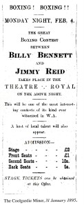 Coolgardie Miner advertisement