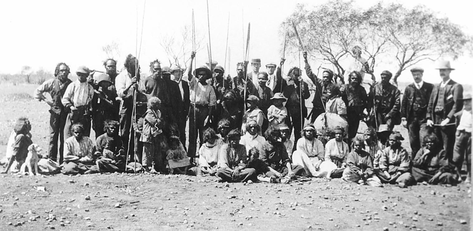 Dr Laver with a group of Aboriginals