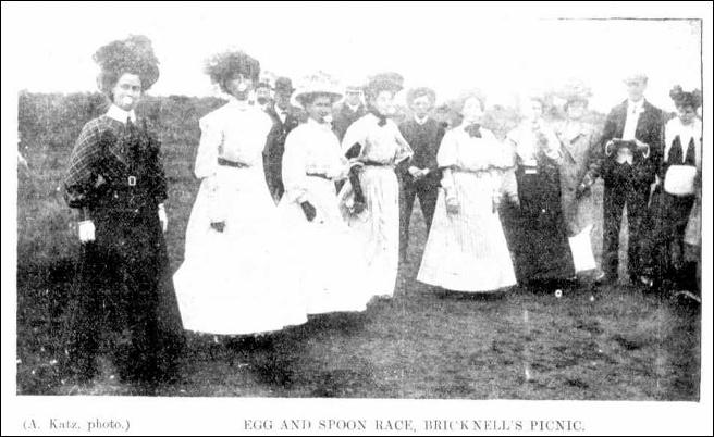 Egg and Spoon Race, Bricknells Picnic 1908