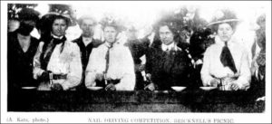 Bricknells Nail Driving Competition 1908
