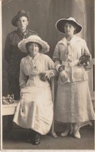 George Bamford with sisters Edith and Nellie Bowe