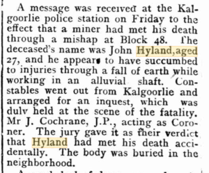 Kalgoorlie Miner, Sat 23 Dec 1899