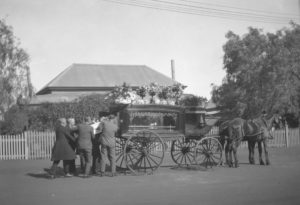 Hearse outside of the home of Kenneth Harse