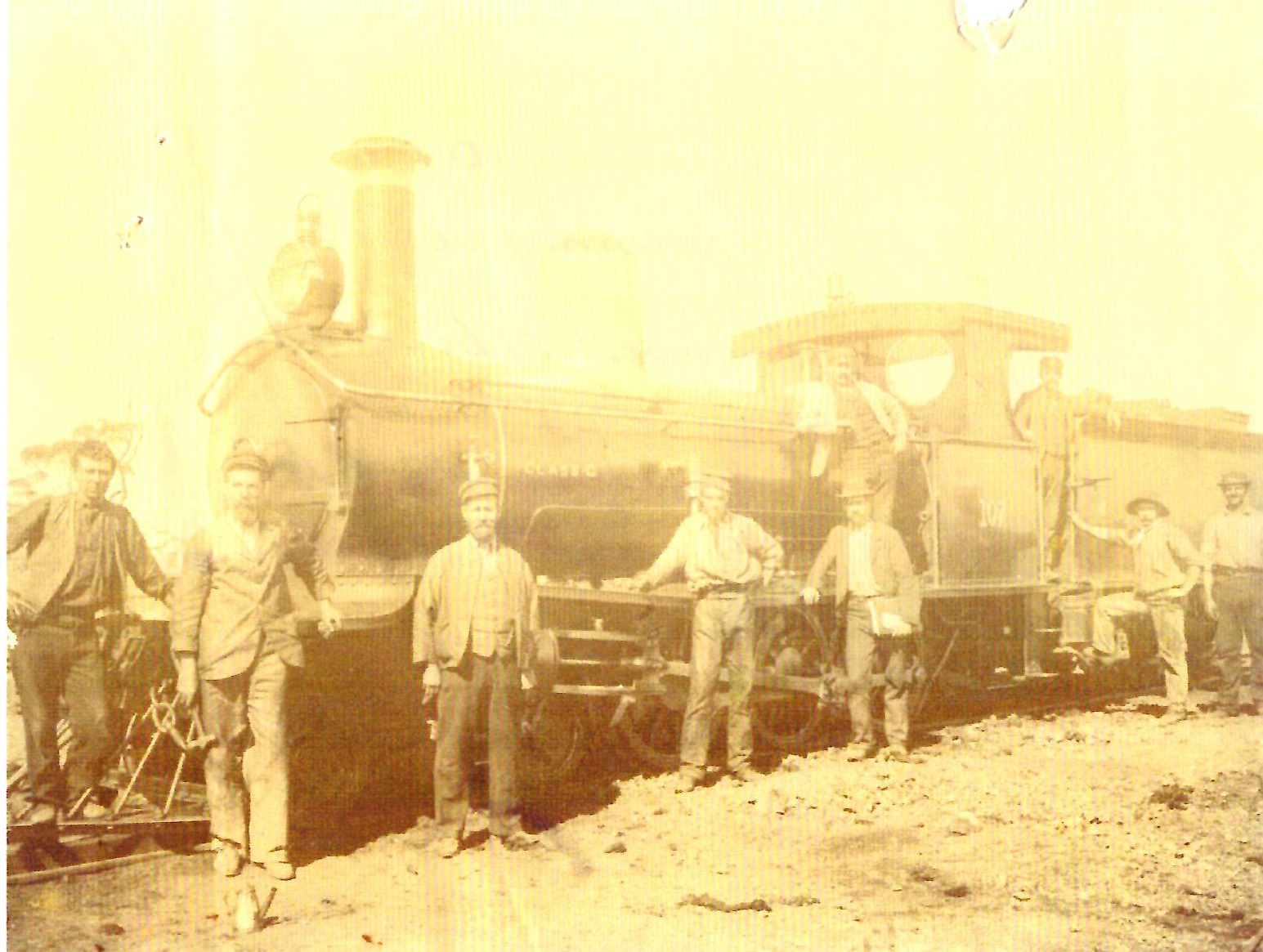 George Taylor's Locomotive, a G Class 107, George is 3rd from left.