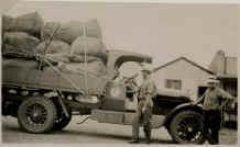 Ted and Norman Dance witha loaded truck.