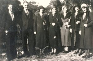 Vernon, Aubrey, Norma, Leila, Jean, Valerie and Myra Taken at Amelia’s funeral September 1934