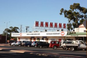 Hannans Brewery Sign on the IGA in Collins Street, Lamington