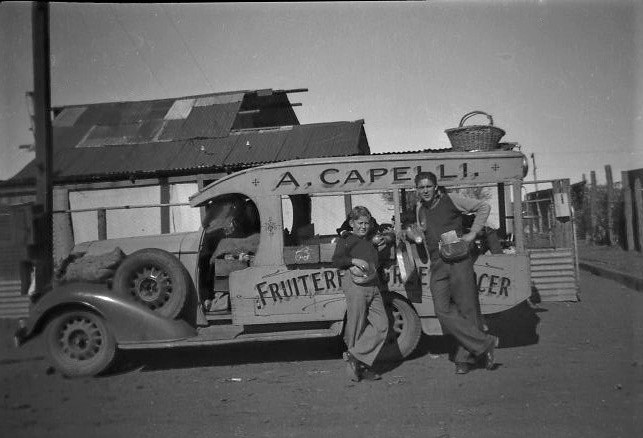 The Green Grocer –Capellis, 1949 outside 42 Austral Rd. Kalgoorlie.