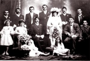 Marriage at Boulder 1910 or 11 Joe BORICH and Nina ASOTIC:- Michael Marijan ERCEG, one of the tug of war team :-