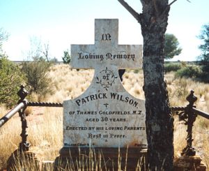 A lonely grave in the Malcolm Cemetery.