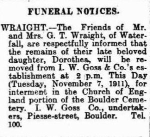Kalgoorlie Miner 7 Nov 1911