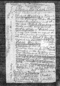 Will of Robert Mackey