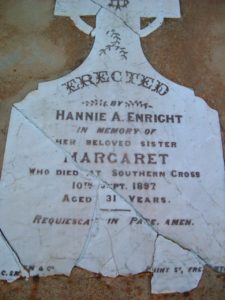 Margaret Enright died 10 Sep 1897