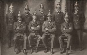 Meekatharra Volunteer Fire Brigade 1922. Jack Parker is third from the left in the front row.
