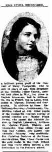 Miss Ethel BREGENZER  :  W.A. Record Saturday 24 January 1914, page 20