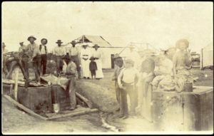 Main Street, Cue with Marshalls Hotel in background and well in street, ca1892