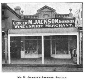 Mr M Jackson's Store in Burt Street, Boulder.
