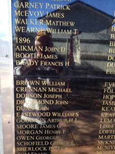 Panel on the Eastern Goldfields Miners Memorial at the WA Museum in Kalgoorlie