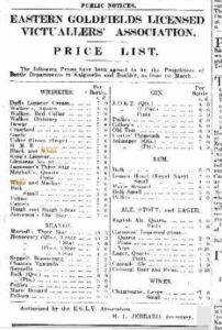 Alcohol Prices 1916