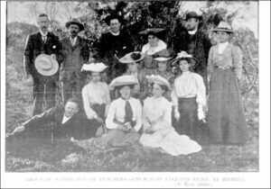 Group of Sunday School Teachers - Church of England picnic at Binduli -