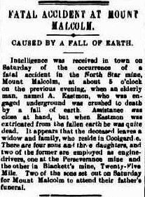 EASTMON Goldfields Morning Chronicle Monday 22 November 1897, page 4
