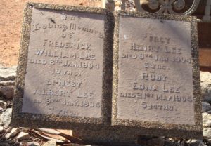 Lee Headstone in the Boulder Cemetery - photo Danelle Warnock