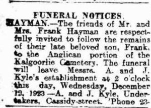 Kalgoorlie Miner 12 December 1923, page 4