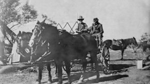 Arthur Ashwin and Bill Thompson on Wonganoo Station heading off to Thompson's Well