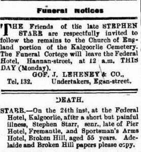 Kalgoorlie Miner 25 September 1899, page 4