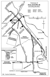 Map of the Kalgoorlie Tramways
