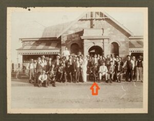 Day Dawn Municipal Chambers. Mark Lewis Seated on chair 4th from right 1907.