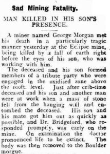 George R Morgan - Kalgoorlie Miner, Wednesday 2 November 1904