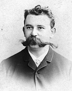 Unknown man with huge mustache.