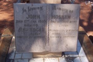 John Hosken - Boulder Cemetery - Photo Danelle Warnock