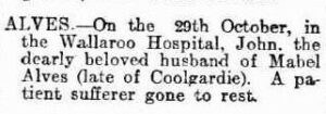 Kalgoorlie Miner 20 November 1909, page 6