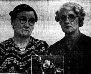 Sunday Times (Perth, WA : 1902 - 1954), Sunday 19 January 1941, page 8 The Donors Of Famous Nugget MRS. LYNCH ((left) the first woman to he married at Coolgardie, and her sister, Mrs. Airey (right) and. inset the brooch on which is mounted the original nugget of gold found by Paddy Hannan at Kalgoorlie and presented to firs. Lynch by the famous prospector