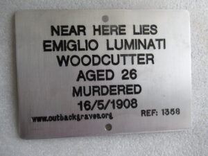 Emiglio LUMINATI - Plaque by Outback Graves