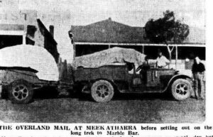 The Overland Mail truck in Meekatharra before setting off to Marble Bar