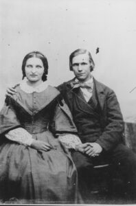 James Alfred Cock and Elizabeth Ann Jory on their wedding day in 1874
