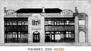 The following is an artist's impression of the front elevation of the proposed Palmers Find Hotel.