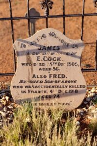 James Alfred COCK - Kalgoorlie Cemetery - Photo Danelle Warnock