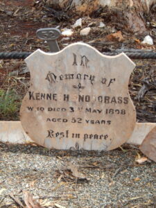 Headstone on the grave Kenneth Snodgrass - Coolgardie Cemetery