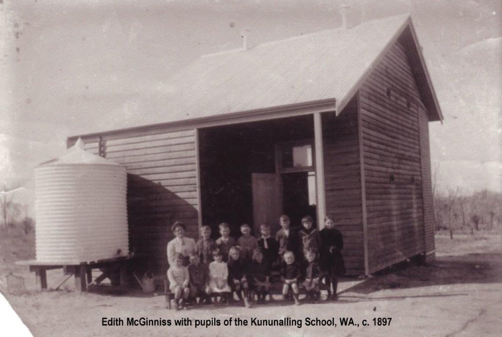 Edith McGinniss teacher at Kununalling in the 1890s;