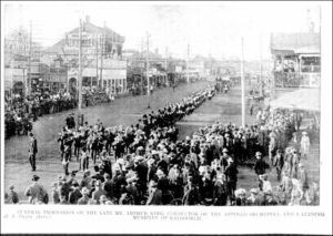 Funeral Procession down Hannan Street, Kalgoorlie