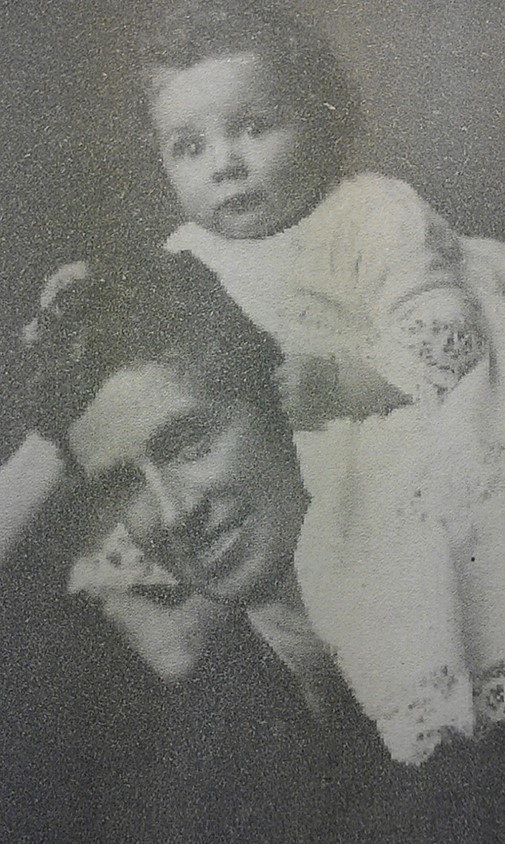 Frank carrying son Francis Owen circa 1913