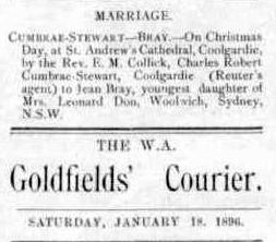 Western Australian Goldfields Courier (Coolgardie, WA : 1894 - 1898), Saturday 18 January 1896, page 4