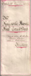 Front of original Trust Deed